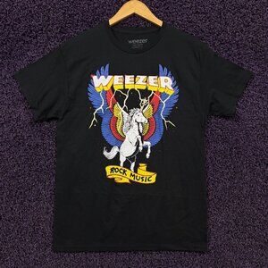 Weezer Electric Rainbow Winged Unicorn Rock Music T-Shirt M